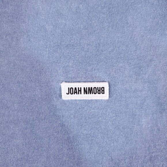 *READ* Joah Brown Womens Size M/L Blue Short Sleeve Crewneck T-Shirt Tee - Picture 6 of 11